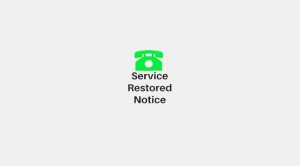 Service Restored Notice - Oshawa Power