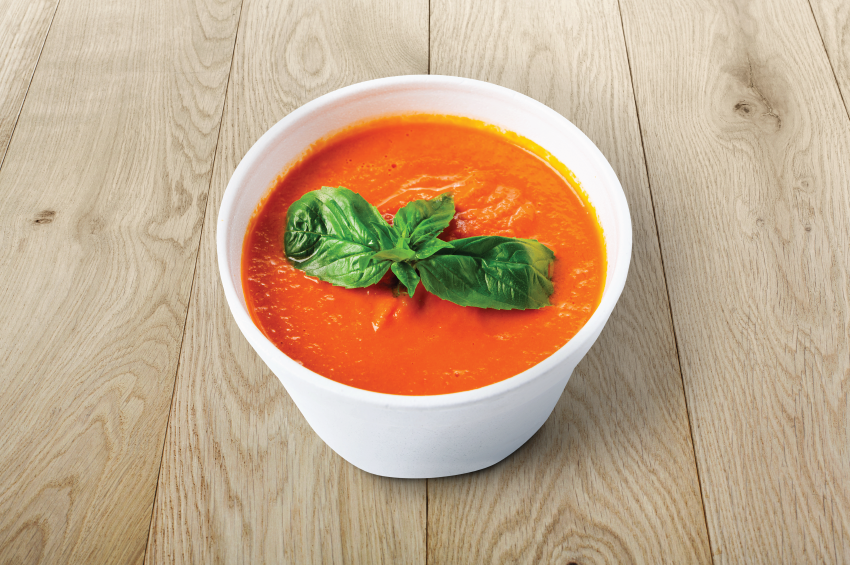 Bowl of gazpacho.